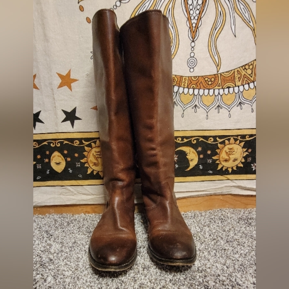 Brown Leather Riding Boots - Picture 3 of 4